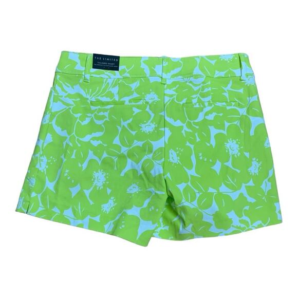 The limited women's size 8 medium tailored shorts lime floral tropical print lil - Picture 3 of 8